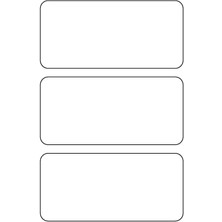 Beyaz Reflective (Reflektif) 3'lü Dikdörtgen Sticker Paketi Otomobil Motosiklet Reflektif Parlayan Sticker Etiket Modeli