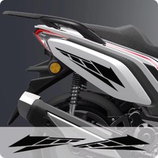 Evrensel Motosiklet Kesikli Üçgen Sticker Etiket Modeli Siyah