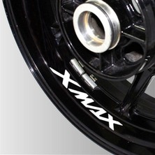 Yamaha Xmax Beyaz Jant Sticker Etiket Modeli