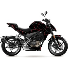 Cfmoto 250NK Sticker 2016-2022 Şimşek Kaplama Sticker Etiket Modeli Kırmızı