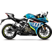 Cfmoto 250SR Sticker Orijinal Tasarım Motosiklet Sticker Etiket Modeli Mavi Neon