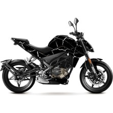 Cfmoto 250NK Sticker 2016-2022 Şimşek Kaplama Sticker Etiket Modeli Beyaz