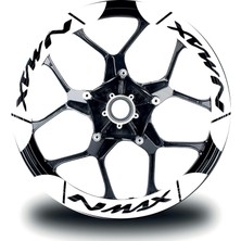 Yamaha Nmax Iç & Dış Jant Sticker Etiket Modeli Beyaz
