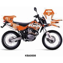 Kuba Black Cat Ktm x Tasarım Motosiklet Sticker Etiket Kaplama Modeli Orange