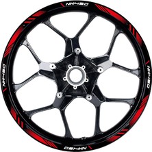 Cfmoto NK450 Sticker Jant Dışı Şerit Baskılı Kırmızı Model