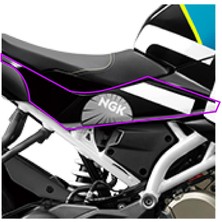 Cfmoto 250SR Orijinal Tasarım Orta Şase Motosiklet Sticker Etiket Modeli