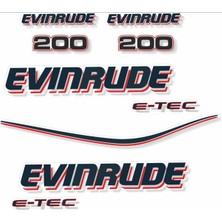 Evinrude 200 Hp Tekne Sticker Etiket Modeli