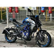 Cf Moto Nk 250 Sticker Orta Şase Duman Modeli Mavi
