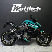 Cf Moto NK250 Turkuaz Sticker Etiket Modeli