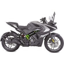 Bajaj Pulsar RS200 Orta Şase Motosiklet Sticker Etiket Modeli Monster Energy