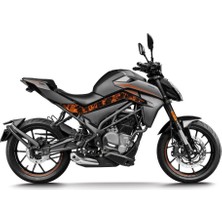 Cf Moto Nk 250 Duman Orta Sticker Etiket Modeli Turuncu