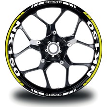 Cfmoto 150NK Takım Jant Sticker Etiket Modeli Neon Sarı Renk