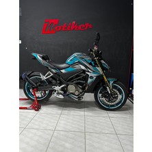 Cf Moto Nk 250 Turkuaz Gri Full Desen Parça Takım Sticker Modeli
