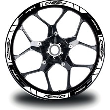 Bajaj F250 Jant Sticker Baskılı Beyaz Etiket Modeli