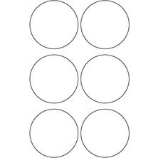 Beyaz Reflective (Reflektif) 6'lı Yuvarlak Sticker Paketi Otomobil Motosiklet Reflektif Parlayan Sticker Etiket Modeli