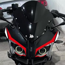 Bajaj RS200 6'lı Ön Kafa Sticker Etiket Modeli Çift Renk Kırmızı Beyaz Set