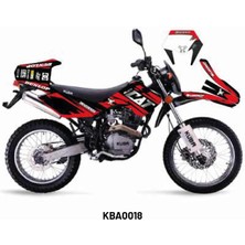 Kuba Black Cat Tasarım Motosiklet Sticker Etiket Kaplama Modeli Red
