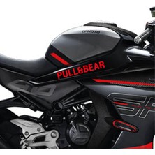 Cf Moto 450SR P&b Orta Şase Tasarım Motosiklet Sticker Etiket Modeli Kırmızı