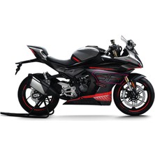 Cfmoto 450SR Orijinal Tasarım Sticker Tasarım Etiket Modeli Yan Grenaj Sol Kırmızı