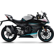 Cfmoto 450SR Orijinal Sticker Tasarım Etiket Modeli Ön Kafa Yan Sağ ve Sol Turkuaz