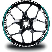 Cfmoto 450SR Jant Sticker Iç Dış Yazılı Turkuaz