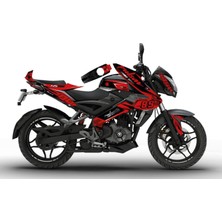 Bajaj NS200 Sticker 89 Red Kaplama Etiket Tasarım Modeli