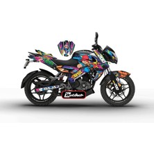 Bajaj NS200 Sticker Star Style Kaplama Etiket Tasarım Modeli