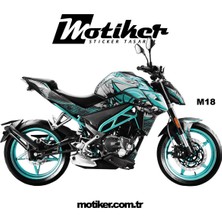 Cf Moto NK250 Shark Köpek Balığı Parça Sticker Etiket Kaplama Modeli