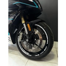 Cfmoto 450SR Jant Sticker Iç Dış Yazılı Etiket Modeli Beyaz