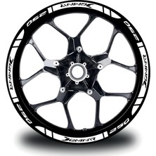 Bajaj Dominar 250 Beyaz Dış Jant Şeridi Motosiklet Sticker Etiket Modeli Beyaz