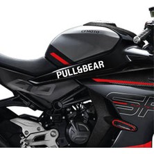 Cf Moto 450SR P&b Orta Şase Tasarım Motosiklet Sticker Etiket Modeli Beyaz