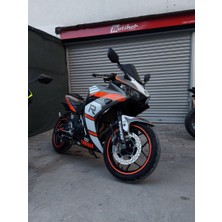 Yamaha YZF-R25 R Desing Neon Kırmızı Sticker Etiket Full Takım Modeli