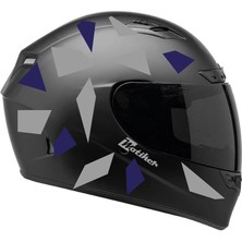 Kare Gri Mavi Kamuflaj Kask Sticker Modeli