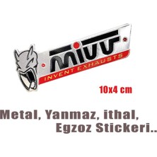 Mivv Egzoz Stickeri Yanmaz Metal Sticker Etiket Model