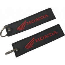 Honda Kırmızı Dikişli Siyah Anahtarlık