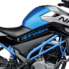 Cfmoto 250 Nk Alpinestars Orta Şase Tasarım Motosiklet Sticker Etiket Modeli Mavi