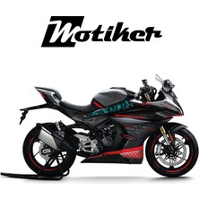 Cf Moto 450SR Orta Şase Turkuaz Duman Desen Kaplama Modeli