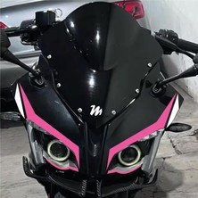Bajaj RS200 6'lı Ön Kafa Sticker Etiket Modeli Çift Renk Pembe Beyaz Set
