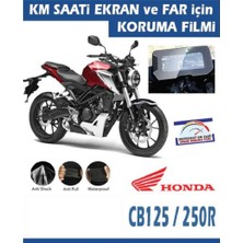 Honda CB125 / 250R Motosiklet Far ve Ekran Km Koruyucu