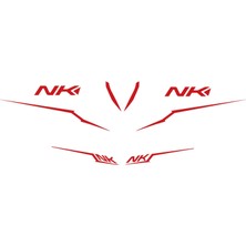 Cf Moto NK250 Kırmızı Orjinal Tasarım Sticker Etiket Modeli 2022-2024 Model 