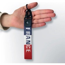 Fransa Bayrak Tasarımlı Otomobil Anahtarlık Modeli