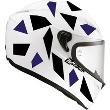 Kare Siyah Mavi Kamuflaj Kask Sticker Modeli 2
