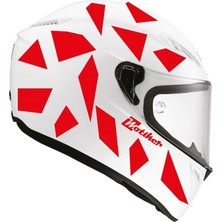 Kare Kırmızı Kamuflaj Kask Sticker Modeli 2