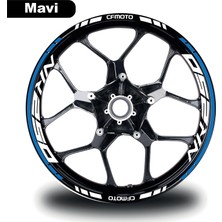 Cfmoto NK250 Jant Sticker Iç & Dış Takım Etiket Modeli Mavi