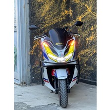 Honda Pcx Ön Far Kaşı Şeffaf Sticker Sarı