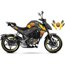 Cfmoto 250NK Mcqueen Gri Sticker Parçalı Motosiklet Kaplama Etiket Modeli