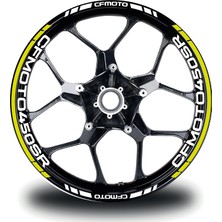 Cfmoto 450SR Jant Sticker Iç Dış Yazılı Neon Yeşil (Sarı)