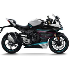 Cfmoto 450SR Orijinal Tasarım Sticker Tasarım Etiket Modeli Yan Grenaj Sağ Turkuaz