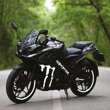 Bajaj RS200 Monster Tek Renk Beyaz Motosiklet Sticker Etiket Takım Modeli