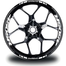 Cfmoto 450SR Sticker Jant Iç & Dış Yazılı Etiket Modeli Gri - Beyaz